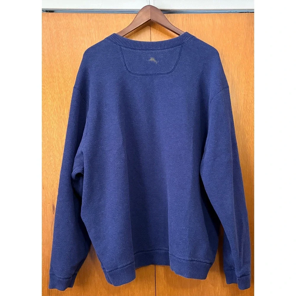 Tommy Bahama Mens Reversible Pullover‎ Sweatshirt Blue Green Comfort Fit XL